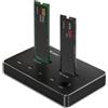 Qoltec M.2 SSD drive docking station, NVMe, SATA,USB