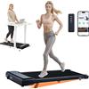 VEVOR Walking Pad tapis roulant sotto la scrivania, tapis roulant da lavoro, tapis roulant da lavoro con capacità di carico di 120 kg, pad portatile con 2,5 HP, telecomando display a LED 1-6 km/h