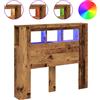 vidaXL testiera vidaXL LED effetto legno vecchio 120x18,5x103,5 cm materiale a base di legno