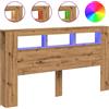 vidaXL Testata LED Rovere artigianale 180x18,5x103,5 cm Materiale a base di legno