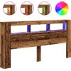 vidaXL Testata LED in legno di recupero 200x18,5x103,5 cm Materiale a base di legno