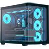 AeroCool Geh Midi P500C-G-BK-V1 o.N. Full Tempered Glas (B)