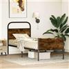vidaXL Struttura per letto senza materasso 75x190 cm Materiale a base di legno rovere Sonoma
