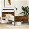 vidaXL Rete da letto senza materasso 90x200 cm Materiale a base di legno rovere Sonoma
