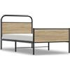 vidaXL Struttura per letto senza materasso 100x200 cm Materiale a base di legno rovere Sonoma