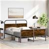 vidaXL Struttura letto senza materasso 120x190 cm Materiale legno rovere Sonoma