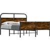 vidaXL Struttura letto senza materasso 140x190 cm Materiale legno rovere Sonoma