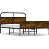 vidaXL Struttura letto senza materasso 140x200 cm Materiale a base di legno rovere Sonoma