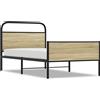 vidaXL Struttura per letto senza materasso 90x190 cm Materiale a base di legno rovere Sonoma