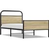 vidaXL Struttura letto senza materasso 100x190 cm Materiale a base di legno rovere Sonoma