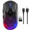 Lenovo Legion M410, ambidestra, ottica, RF wireless + USB Type-C, 16000 DPI, nero, trasparente