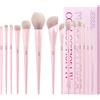 Jessup Set di pennelli professionali per il trucco da 14 pezzi Jessup crystal pink T495 per un make-up perfettamente applicato