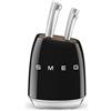 SMEG Deutschland GmbH Smeg Ceppo con coltelli 50 s Style - Nero LUCIDO - KBSF02BL