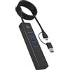 Icy Box ICY BOX IB-HUB1737-C3 USB 3.2 Gen 1 (3.1 Gen 1) Type-C 5000 Mbps Nero