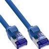 InLine Cavo patch InLine® Slim, Cat.6A, S/FTP, TPE (LSZH) flessibile, PoE, blu, 30m