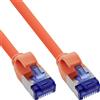 InLine Cavo patch InLine® Slim, Cat.6A, S/FTP, TPE (LSZH) flessibile, PoE, arancione, 25 m