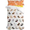 HAPPY FRIDAY S.L. Set copripiumino HappyFriday Cane colorato per materasso singolo 2 pezzi