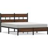 vidaXL Struttura letto senza materasso rovere marrone 160x200 cm materiale a base di legno