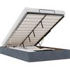 vidaXL Ottoman letto senza materasso grigio scuro 120x200 cm velluto
