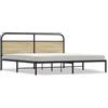 vidaXL Letto in metallo senza materasso rovere Sonoma 200x200 cm