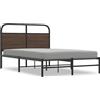 vidaXL Rete da letto senza materasso 120x190 cm effetto rovere marrone