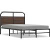 vidaXL Rete da letto senza materasso 140x190 cm effetto rovere marrone