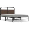 vidaXL Rete da letto senza materasso 140x200 cm effetto rovere marrone