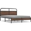 vidaXL Rete da letto senza materasso 150x200 cm Look rovere marrone