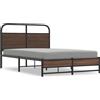 vidaXL Rete da letto senza materasso 120x190 cm effetto rovere marrone