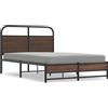 vidaXL Rete da letto senza materasso 140x190 cm effetto rovere marrone