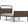 vidaXL Struttura letto senza materasso 90x190 cm effetto rovere marrone