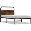 vidaXL Struttura letto senza materasso 90x190 cm rovere fumé materiale a base di legno