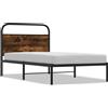 vidaXL Struttura letto senza materasso 100x190 cm rovere fumé materiale a base di legno