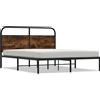 vidaXL Struttura letto senza materasso 120x190 cm rovere fumé materiale a base di legno