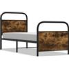 vidaXL Struttura letto senza materasso 75x190 cm rovere fumé materiale a base di legno
