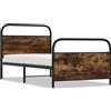 vidaXL Struttura letto senza materasso 90x190 cm rovere fumé materiale a base di legno