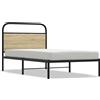 vidaXL Rete da letto senza materasso 90x200 cm Materiale a base di legno rovere Sonoma