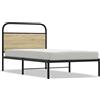 vidaXL Struttura letto senza materasso 107x203 cm Materiale legno rovere Sonoma