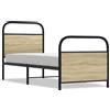 vidaXL Struttura per letto senza materasso 75x190 cm Materiale a base di legno rovere Sonoma