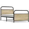 vidaXL Struttura per letto senza materasso 100x200 cm Materiale a base di legno rovere Sonoma