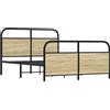 vidaXL Struttura letto senza materasso 120x200 cm Materiale a base di legno rovere Sonoma