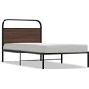vidaXL Rete da letto senza materasso 100x190 cm effetto rovere marrone