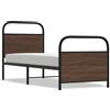 vidaXL Rete da letto senza materasso 75x190 cm effetto rovere marrone