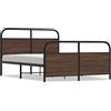 vidaXL Rete da letto senza materasso 120x200 cm effetto rovere marrone