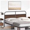 vidaXL Testiera effetto rovere marrone 150 cm in acciaio e materiale a base di legno