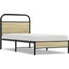 vidaXL Struttura per letto senza materasso 75x190 cm Materiale a base di legno rovere Sonoma