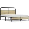 vidaXL Struttura letto senza materasso 120x200 cm Materiale a base di legno rovere Sonoma