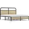 vidaXL Struttura letto senza materasso 150x200 cm Materiale a base di legno rovere Sonoma