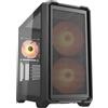COUGAR PC skria MX600 Black Mini Tower Pannello frontale a rete 2 x 160 mm + 1 x 120 mm Ventole TG Pannello sinistro