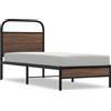 vidaXL Struttura letto senza materasso 80x200 cm effetto rovere marrone
